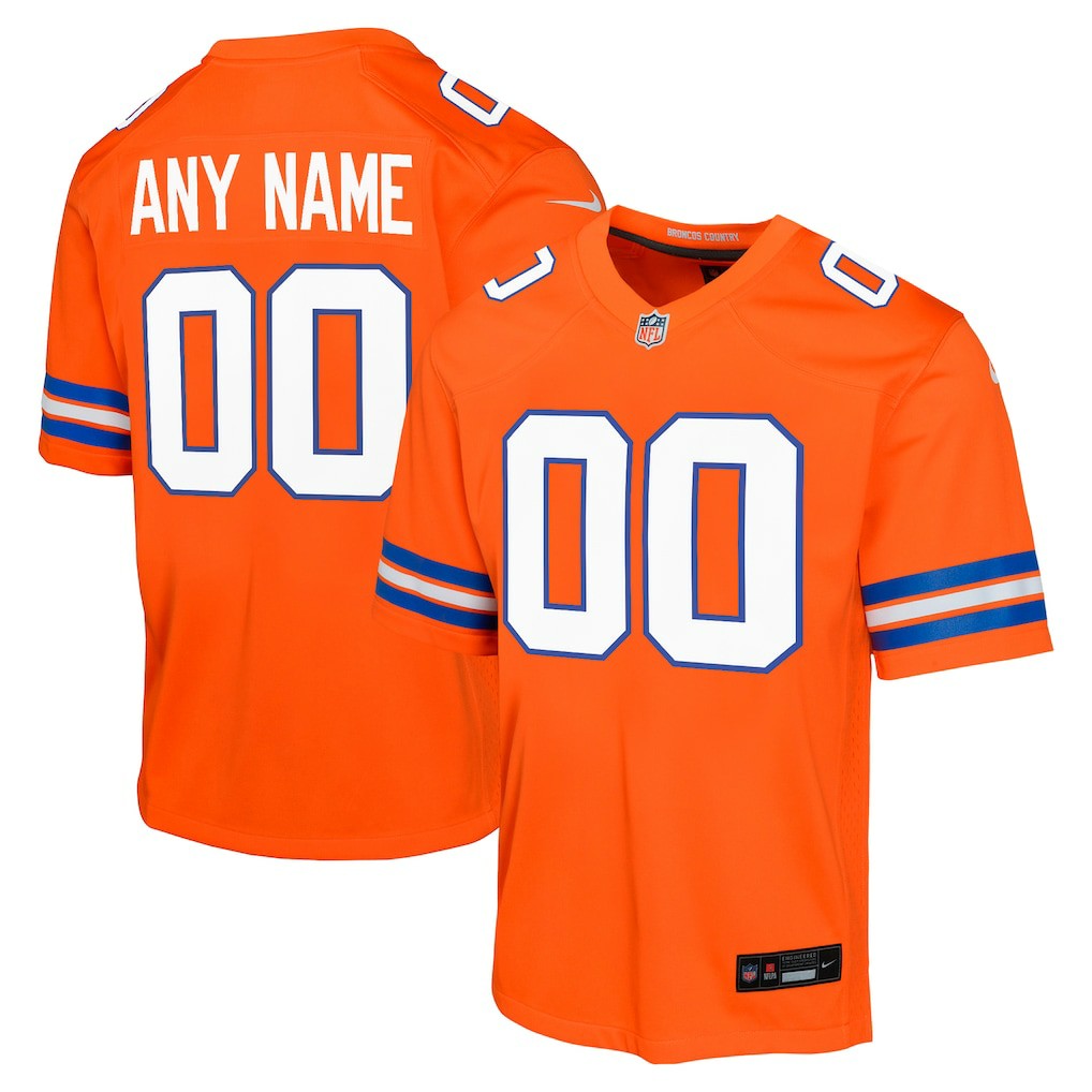 Denver Broncos Youth Mile High Collection 1977 Throwback Custom Game Jersey - Orange - Nike