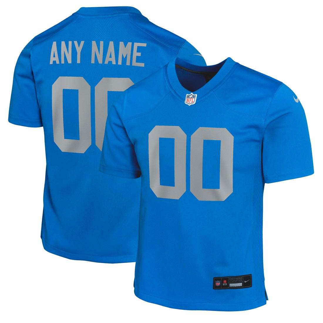 Detroit Lions Youth Alternate Custom Game Jersey - Blue - Nike