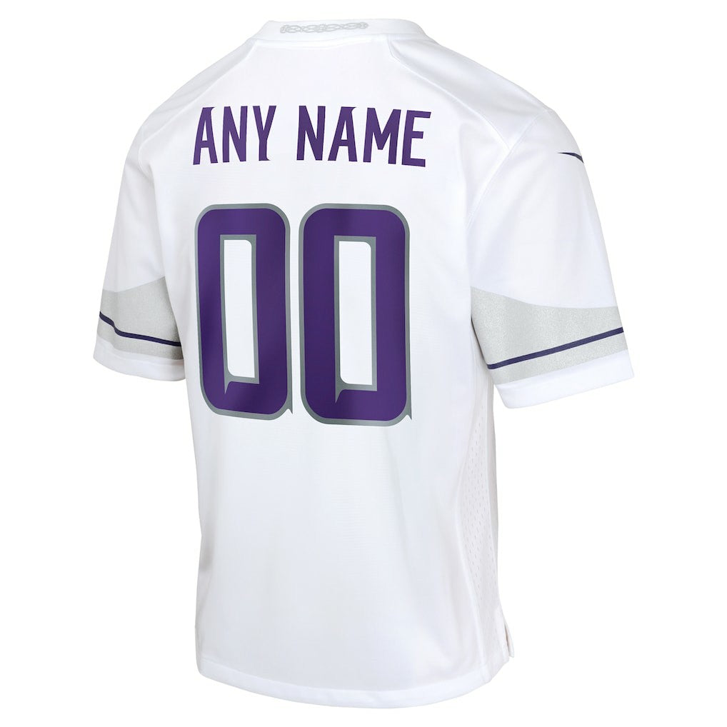 Minnesota Vikings Youth Alternate Custom Game Jersey - White - Nike