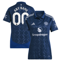 Adidas - Manchester United Women's 2024/25 Away Replica Custom Jersey - Navy