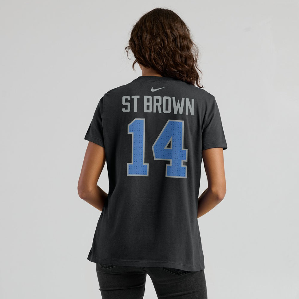 Amon-Ra St. Brown Detroit Lions Women's Player Name & Number T-Shirt - Black - Nike