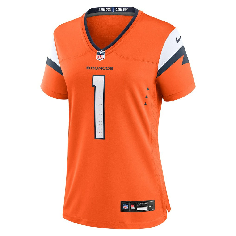 Denver Broncos Women's #1 Mom Game Jersey - Orange - Nike