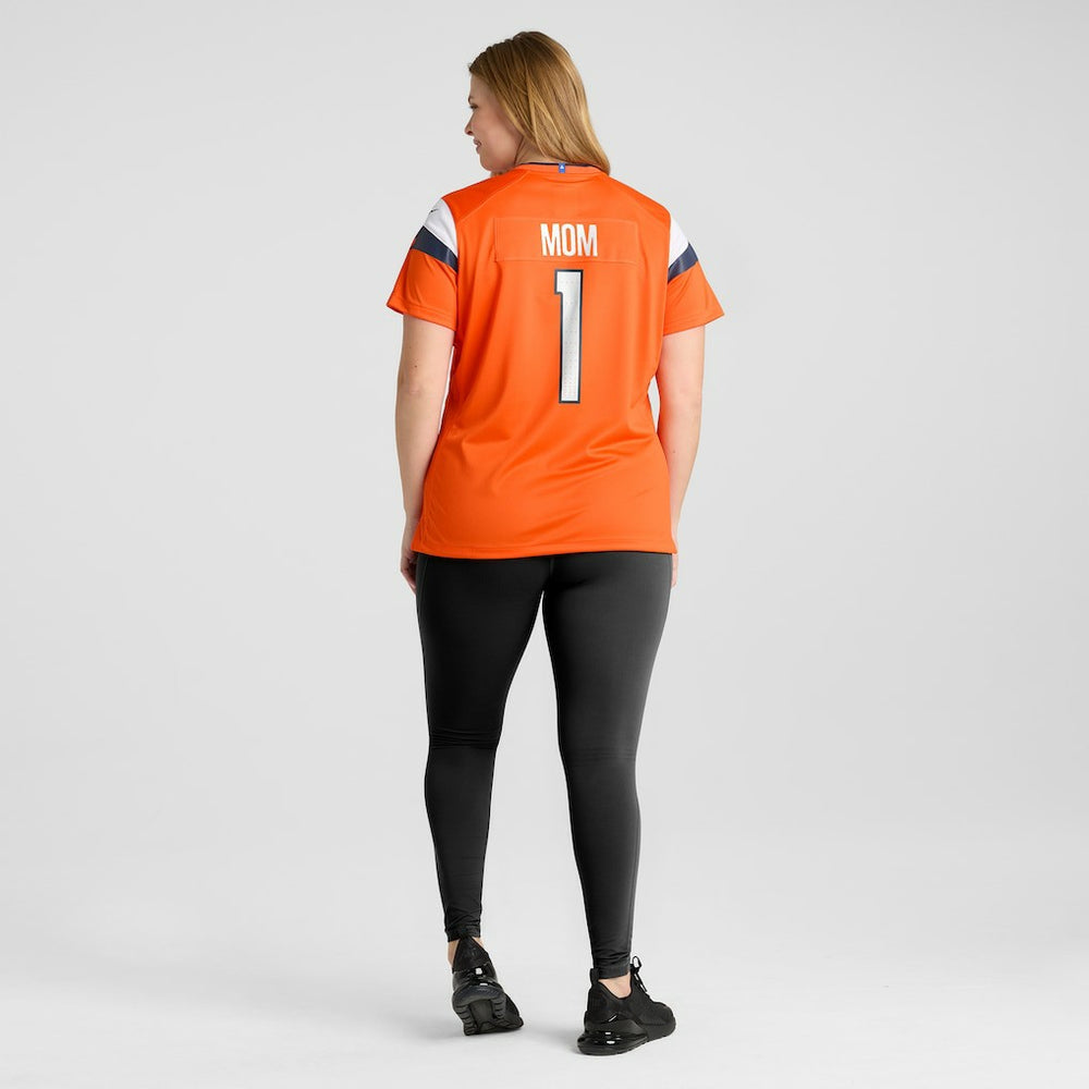 Denver Broncos Women's #1 Mom Game Jersey - Orange - Nike