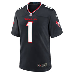 Houston Texans #1 Dad Game Jersey - Navy - Nike