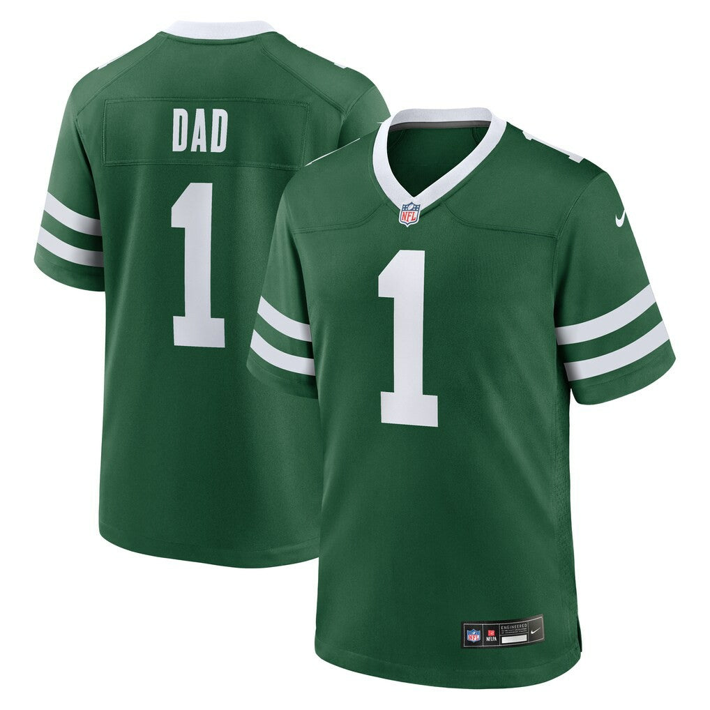 New York Jets #1 Dad Game Jersey - Legacy Green - Nike
