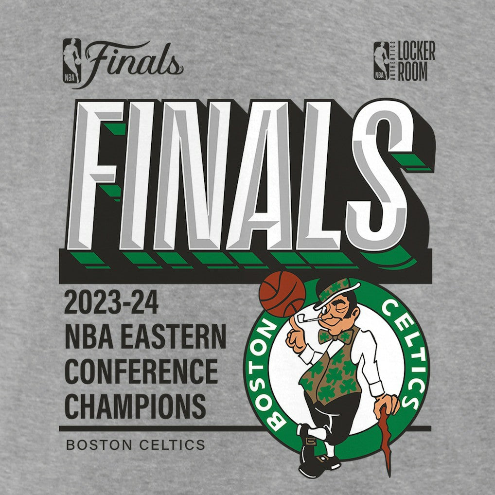 Fanatics Boston Celtics Women's 2024 Eastern Conference Champions Locker Room Post Up Move V-Neck T-Shirt Steel