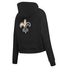 New Orleans Saints Pro Standard Women's Split Logo Full-Zip Hoodie - Black - NFL
