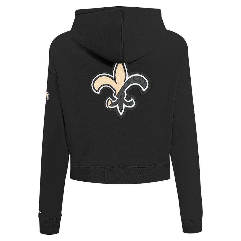 New Orleans Saints Pro Standard Women's Split Logo Full-Zip Hoodie - Black - NFL