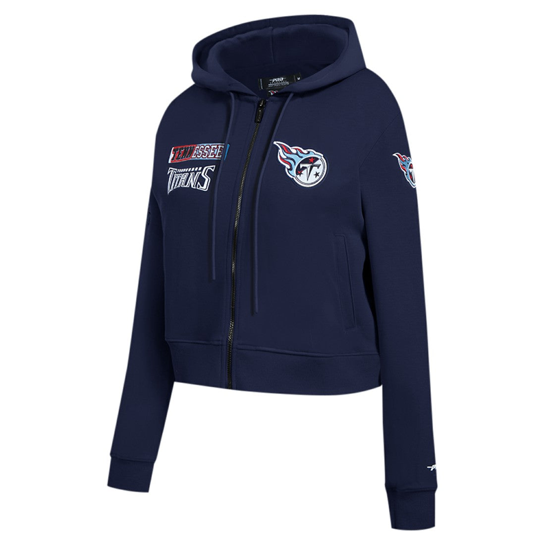 Tennessee Titans Pro Standard Women's Split Logo Full-Zip Hoodie - Navy - NFL