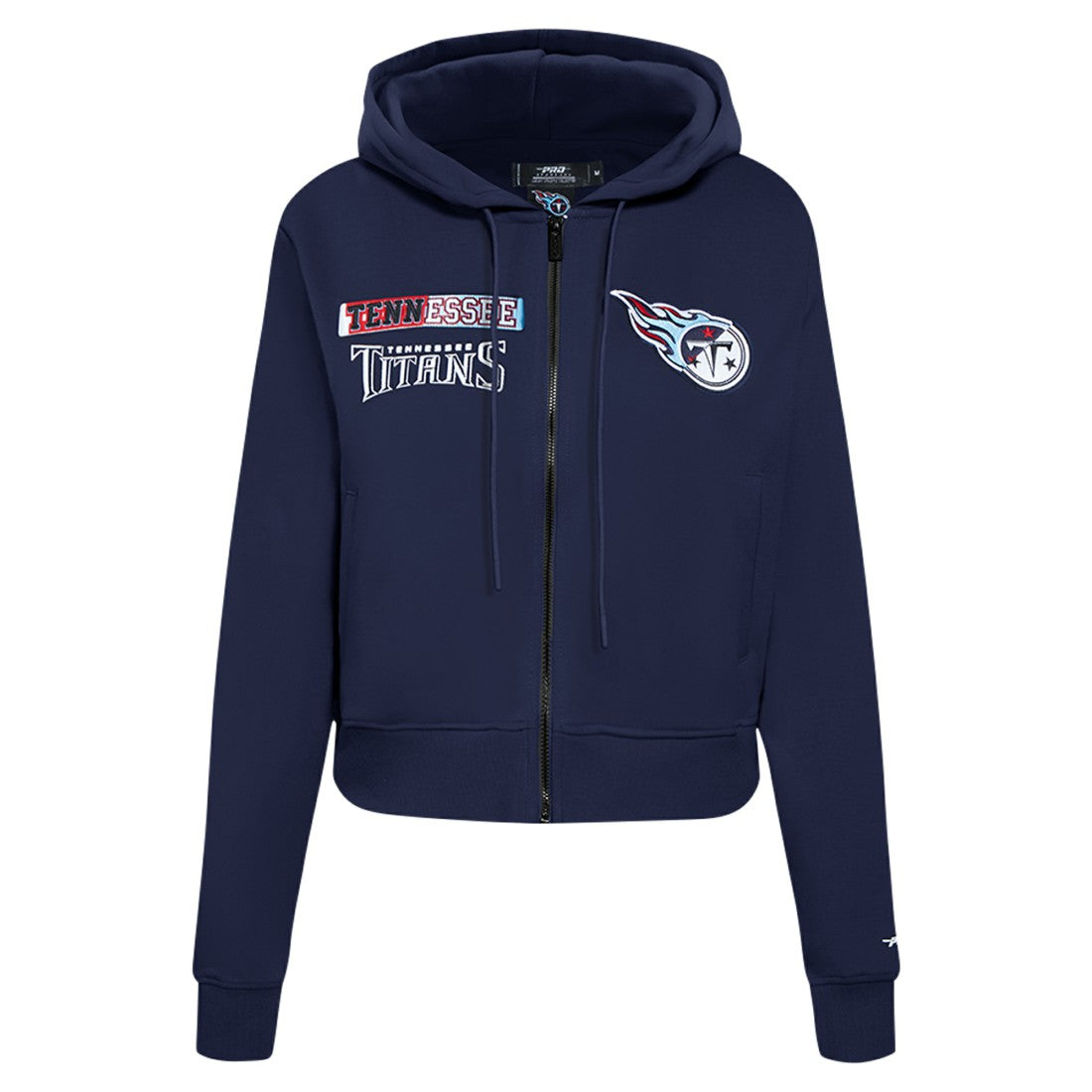 Tennessee Titans Pro Standard Women's Split Logo Full-Zip Hoodie - Navy - NFL