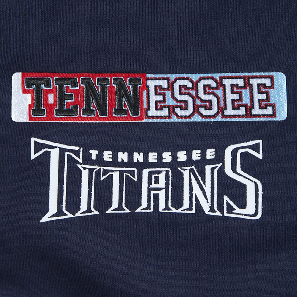 Tennessee Titans Pro Standard Women's Split Logo Full-Zip Hoodie - Navy - NFL