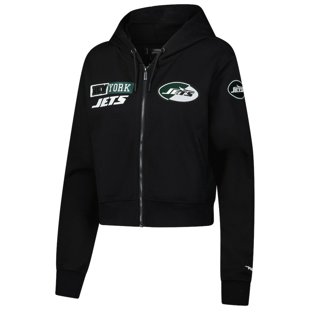 New York Jets Pro Standard Women's Split Logo Full-Zip Hoodie - Black - NFL