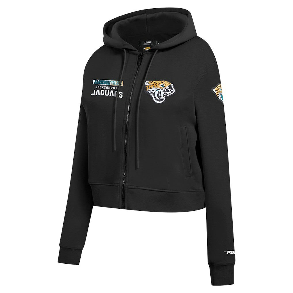 Jacksonville Jaguars Pro Standard Women's Split Logo Full-Zip Hoodie - Black - NFL