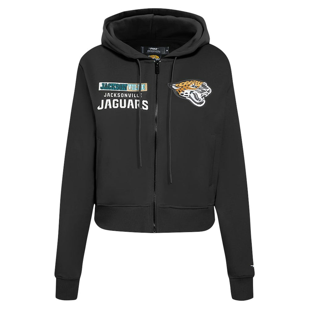 Jacksonville Jaguars Pro Standard Women's Split Logo Full-Zip Hoodie - Black - NFL