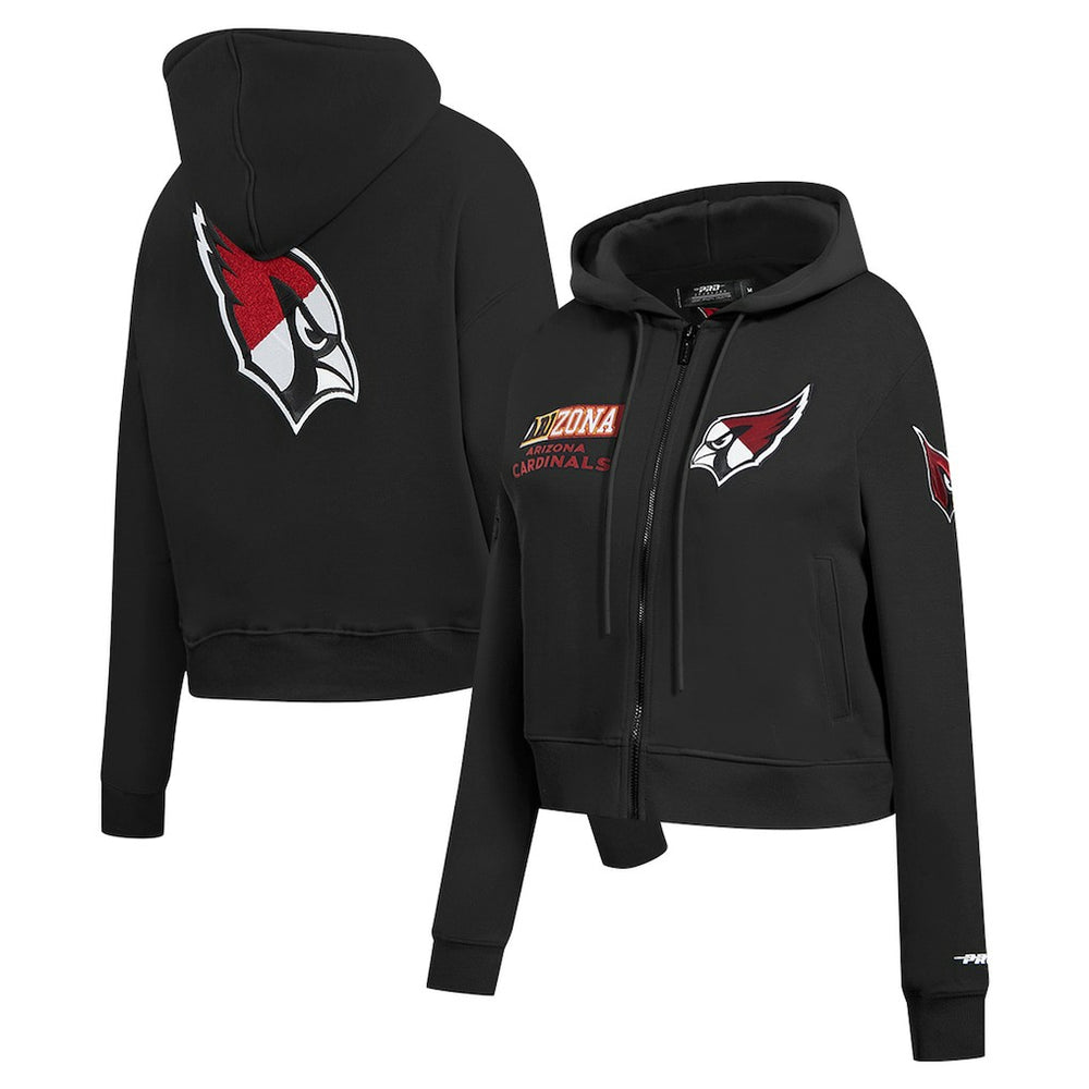 Arizona Cardinals Pro Standard Women's Split Logo Full-Zip Hoodie - Black - NFL