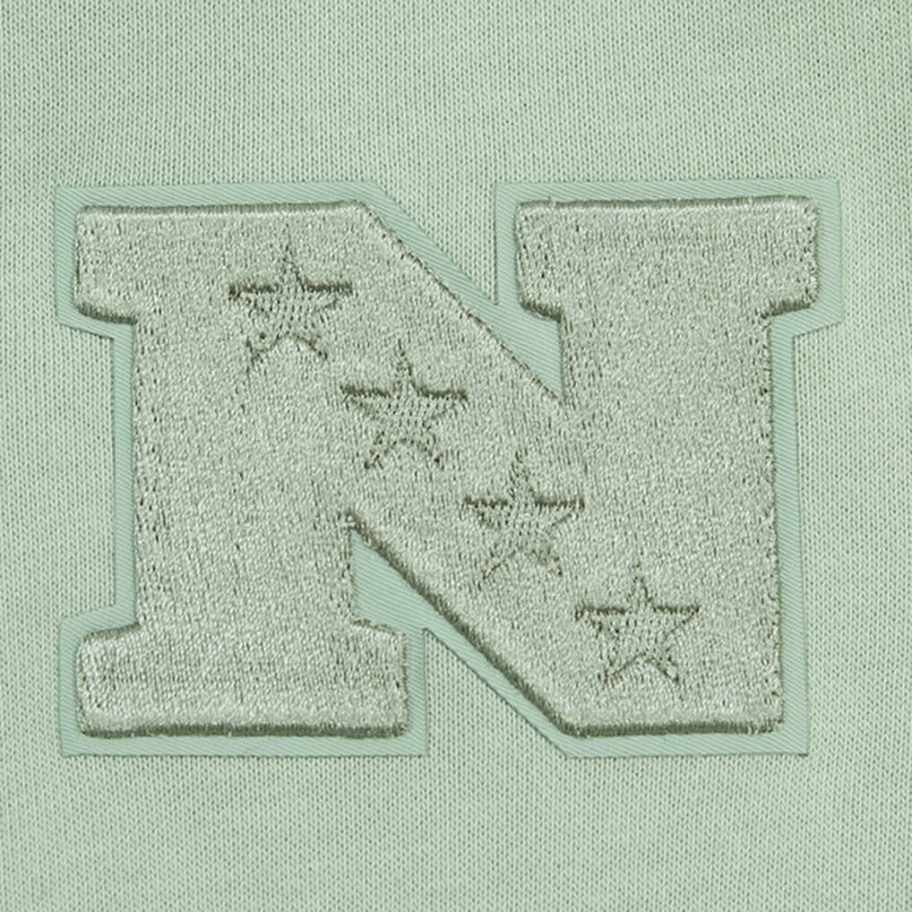 Carolina Panthers Pro Standard Women's Oversized Cropped Neutral Pullover Sweatshirt - Light Green - NFL