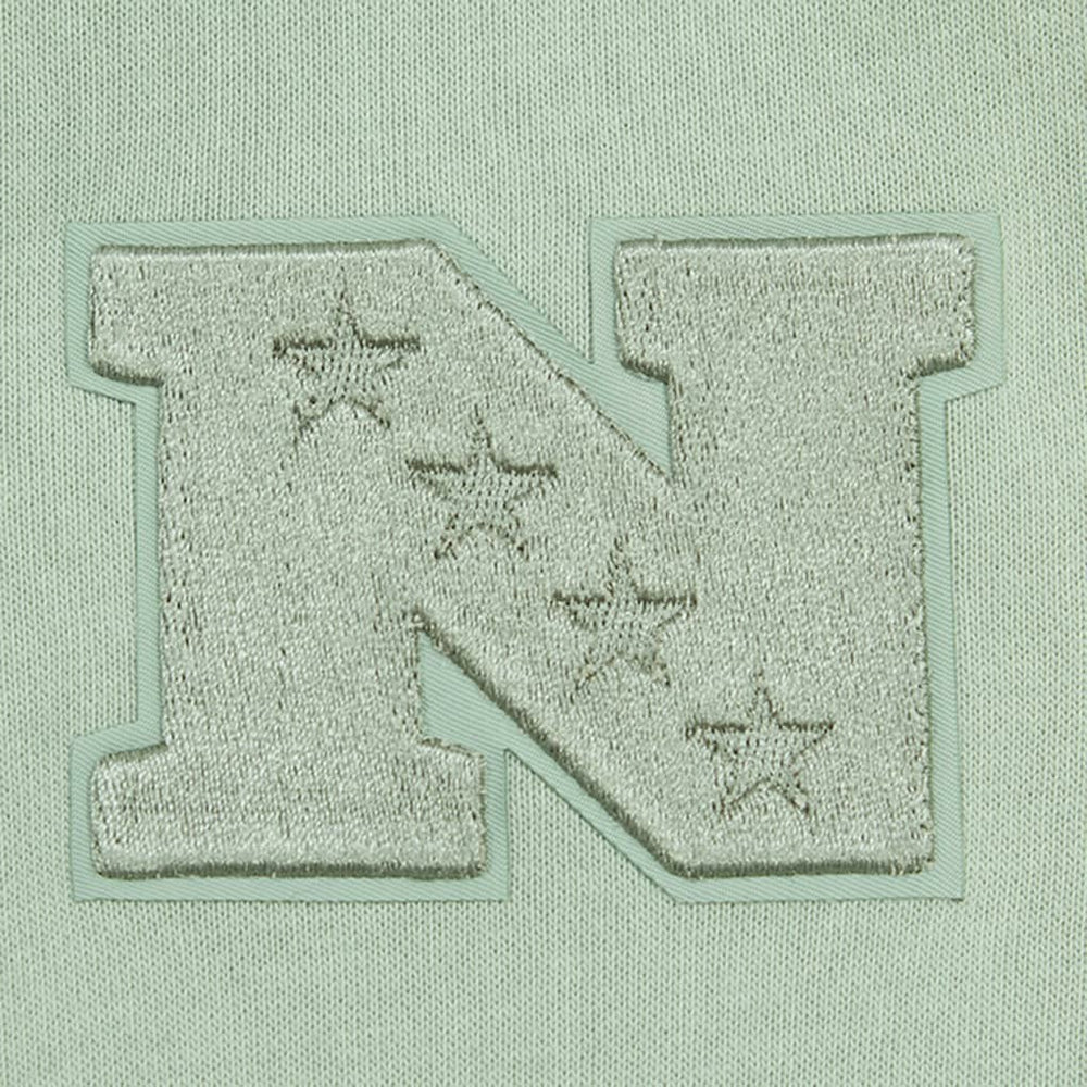 Carolina Panthers Pro Standard Women's Oversized Cropped Neutral Pullover Sweatshirt - Light Green - NFL
