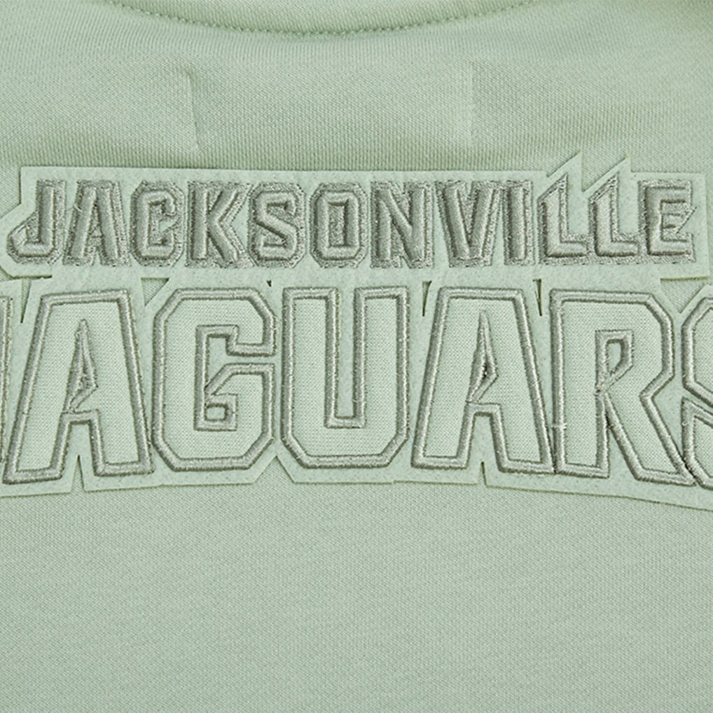 Jacksonville Jaguars Pro Standard Women's Oversized Cropped Neutral Pullover Sweatshirt - Light Green - NFL