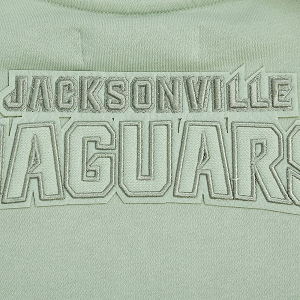 Jacksonville Jaguars Pro Standard Women's Oversized Cropped Neutral Pullover Sweatshirt - Light Green - NFL