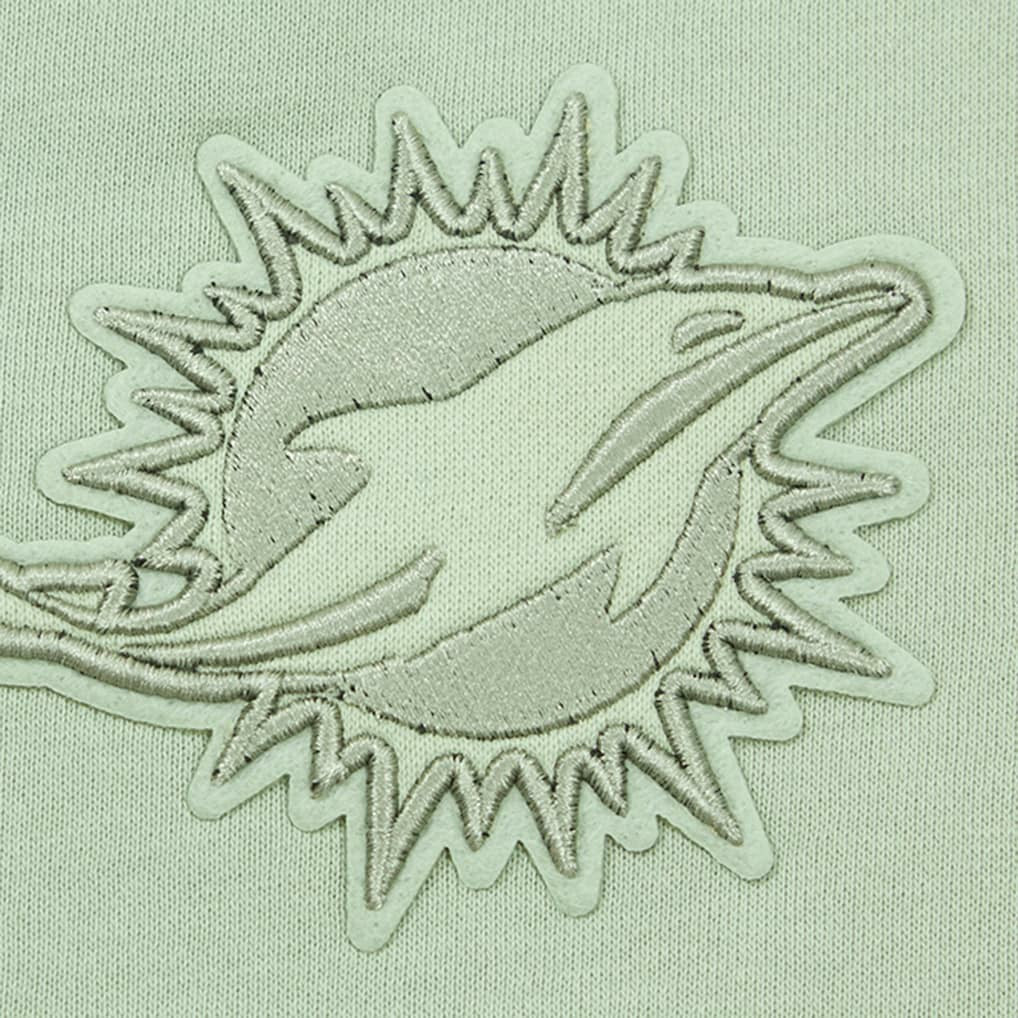 Miami Dolphins Pro Standard Women's Oversized Cropped Neutral Pullover Sweatshirt - Light Green - NFL