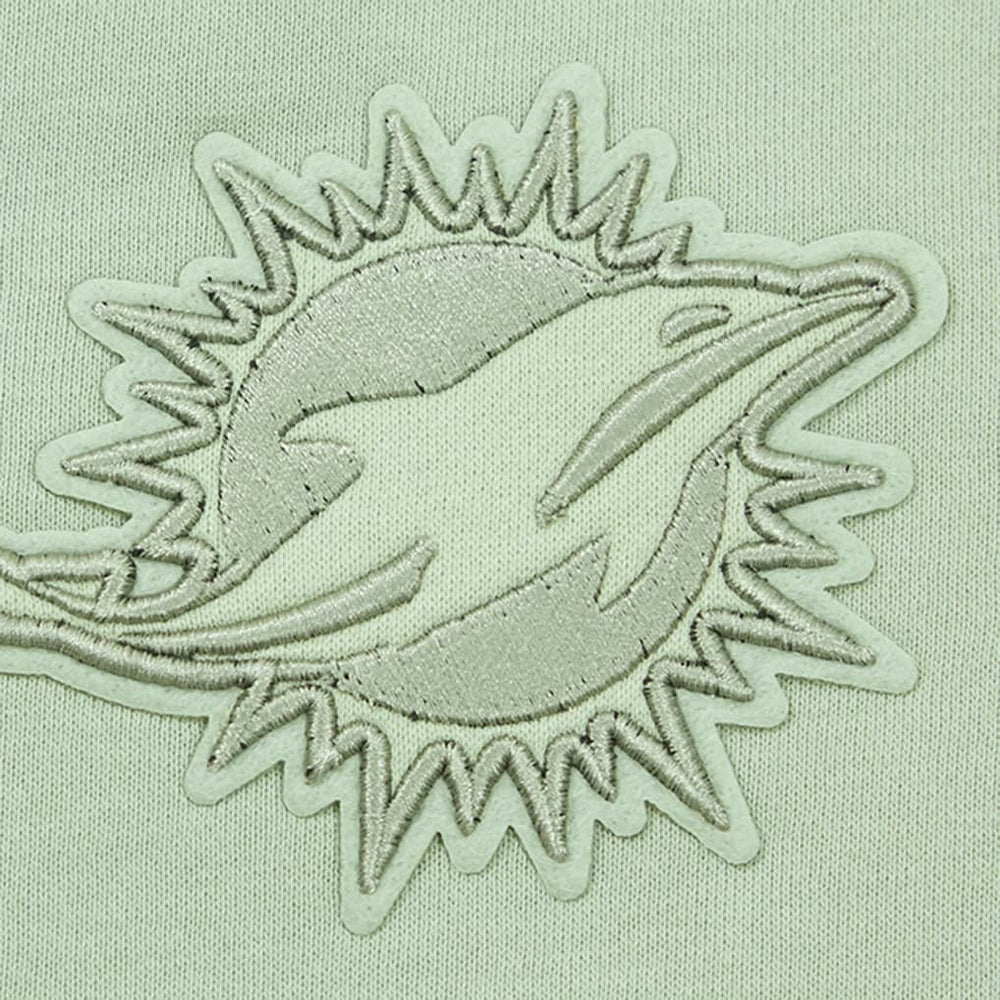 Miami Dolphins Pro Standard Women's Oversized Cropped Neutral Pullover Sweatshirt - Light Green - NFL