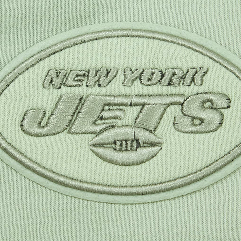 New York Jets Pro Standard Women's Oversized Cropped Neutral Pullover Sweatshirt - Light Green - NFL