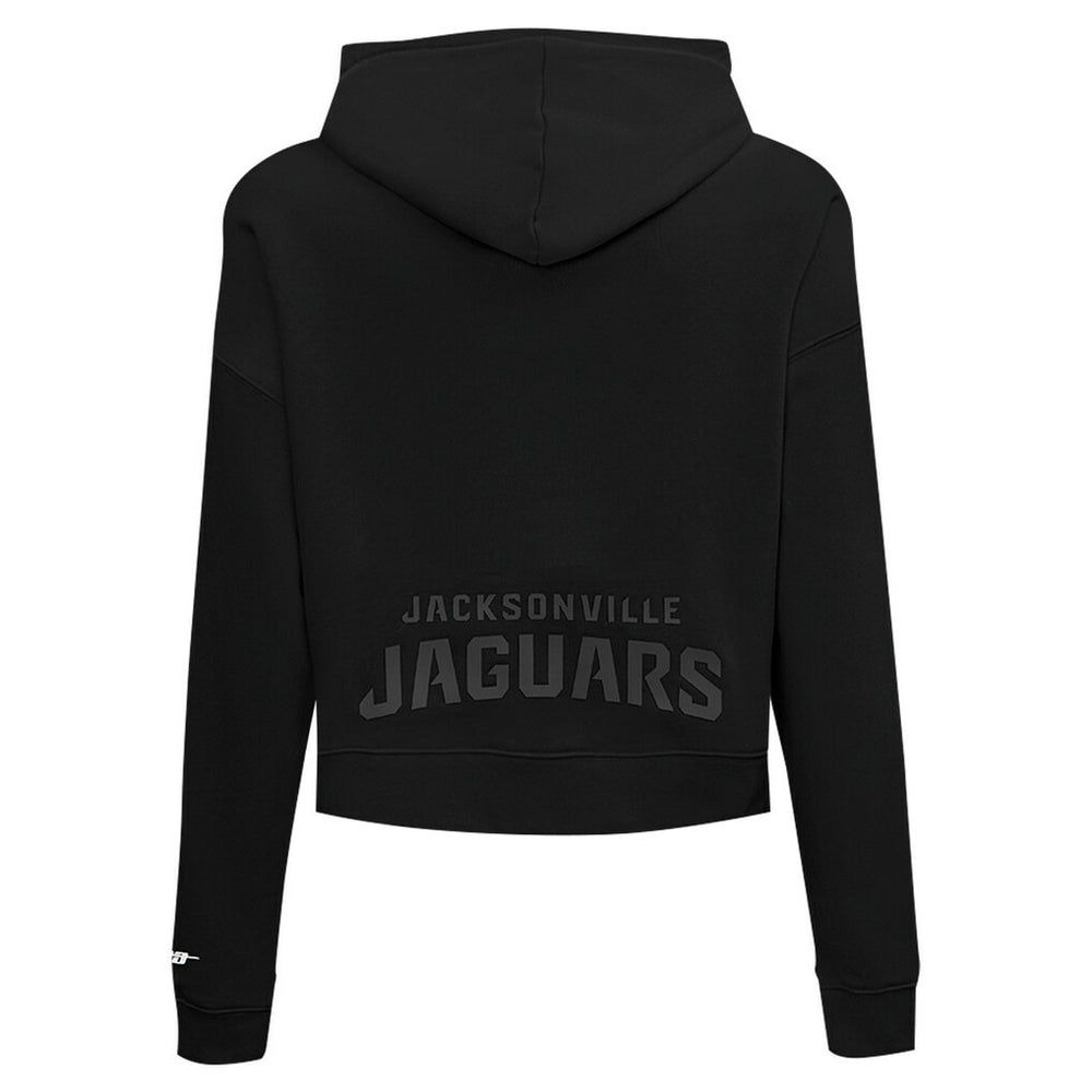 Jacksonville Jaguars Pro Standard Women's Jeweled Cropped Pullover Hoodie - Black - NFL