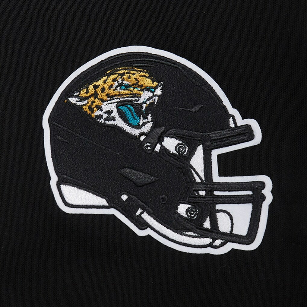 Jacksonville Jaguars Pro Standard Women's Jeweled Cropped Pullover Hoodie - Black - NFL