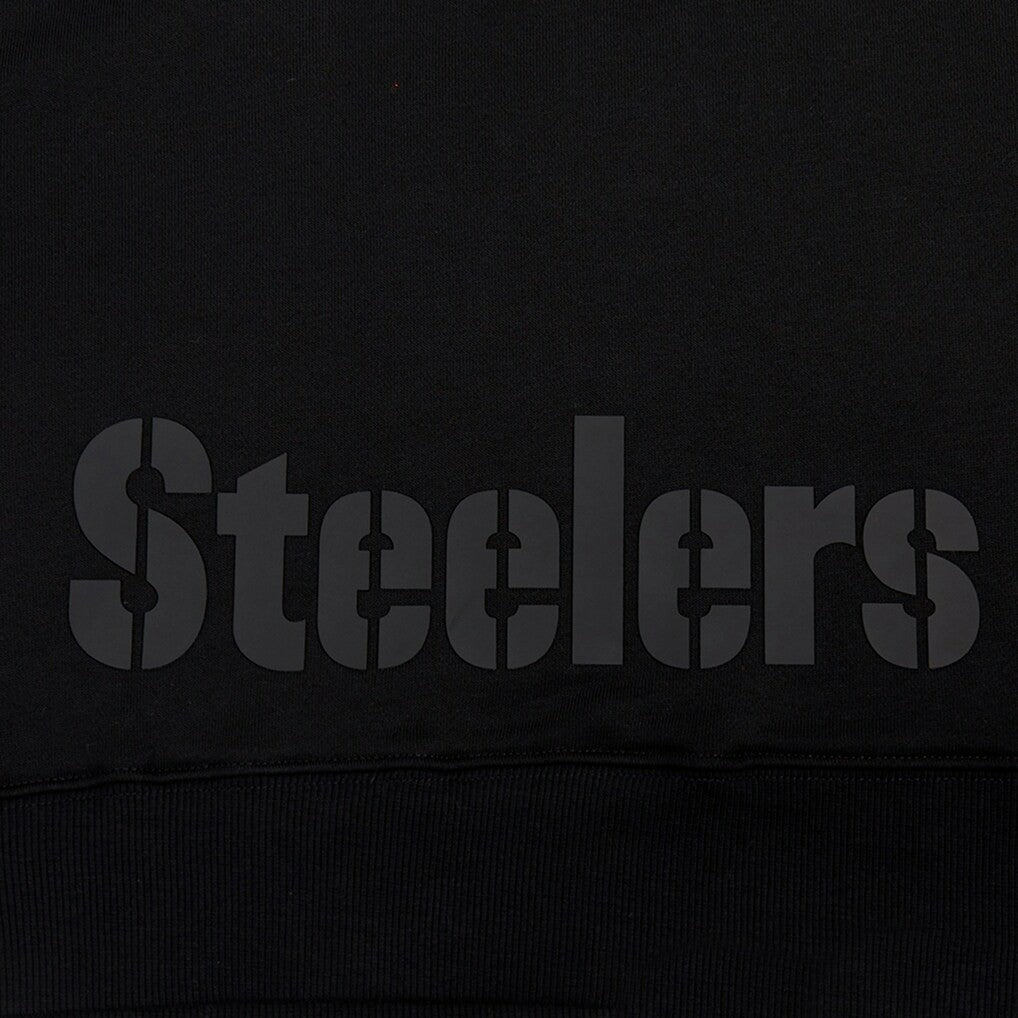 Pittsburgh Steelers Pro Standard Women's Jeweled Cropped Pullover Hoodie - Black - NFL