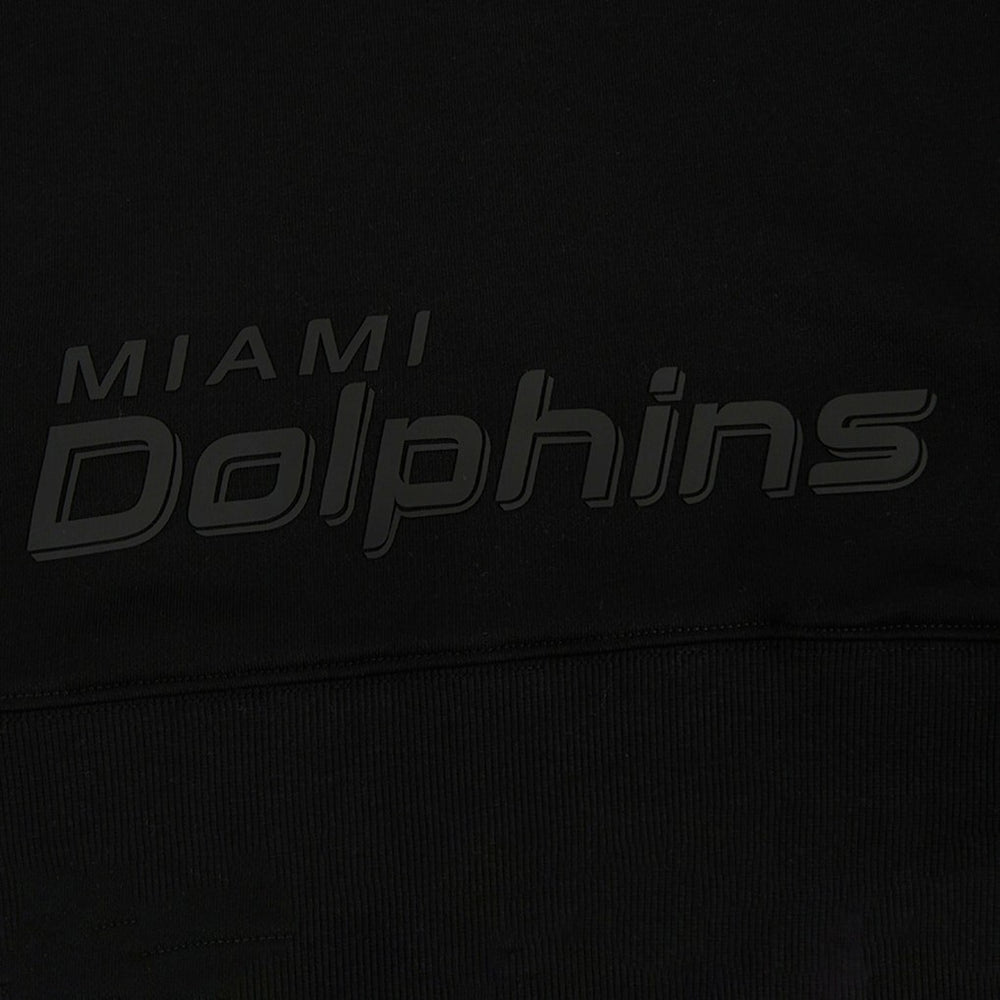 Miami Dolphins Pro Standard Women's Jeweled Cropped Pullover Hoodie - Black - NFL