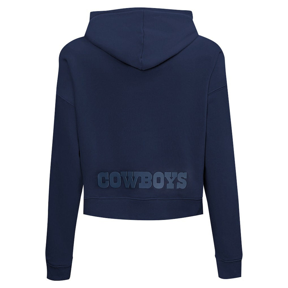 Dallas Cowboys Pro Standard Women's Jeweled Cropped Pullover Hoodie - Navy - NFL