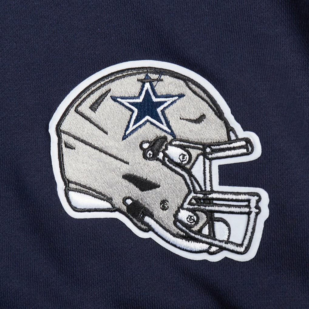 Dallas Cowboys Pro Standard Women's Jeweled Cropped Pullover Hoodie - Navy - NFL