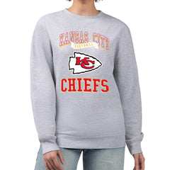 Kansas City Chiefs G-III 4Her by Carl Banks Women's Team Logo Graphic Tri-Blend Pullover Sweatshirt - Heather Gray - NFL