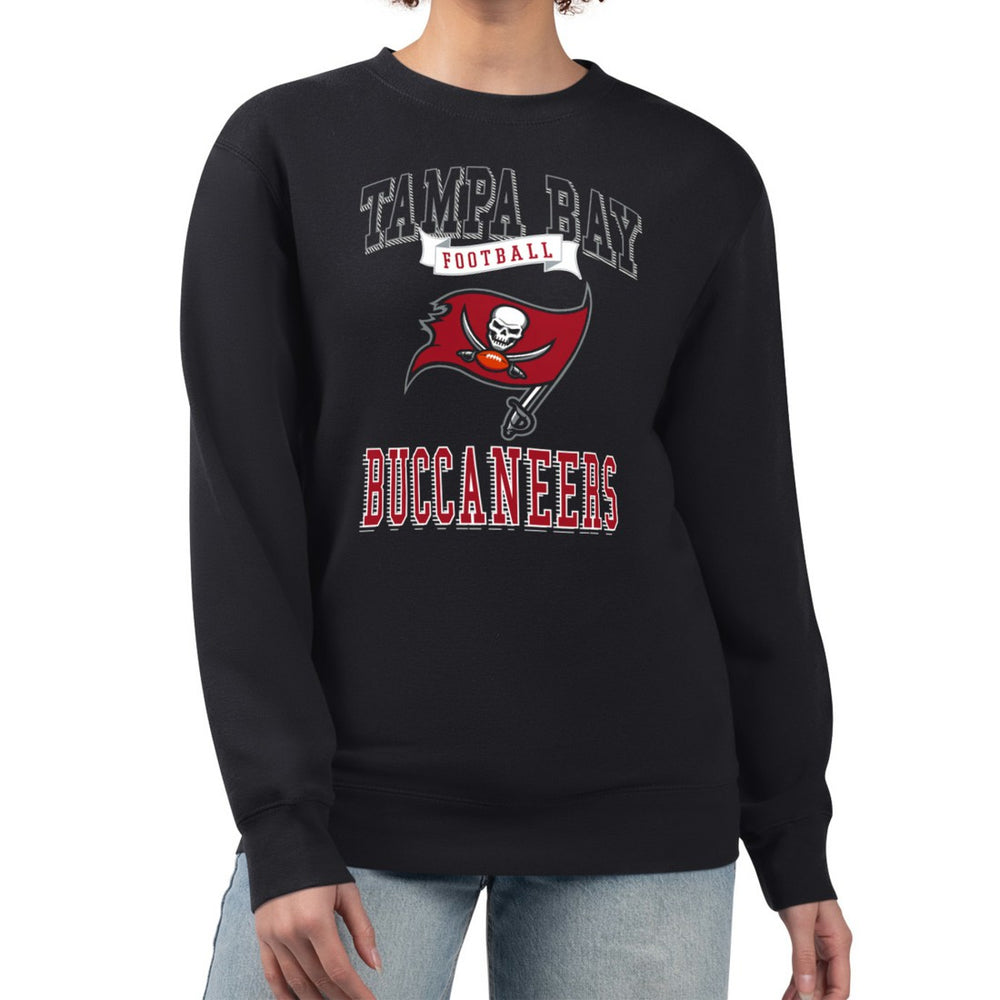 Tampa Bay Buccaneers G-III 4Her by Carl Banks Women's Team Logo Graphic Tri-Blend Pullover Sweatshirt - Black - NFL
