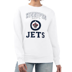 Winnipeg Jets G-III 4Her by Carl Banks Women's Team Logo Tri-Blend Fleece Pullover Sweatshirt - White | NHL discount