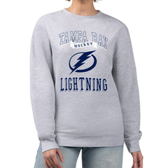 Tampa Bay Lightning G-III 4Her by Carl Banks Women's Team Logo Tri-Blend Fleece Pullover Sweatshirt - Heather Gray | NHL online