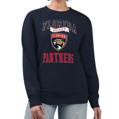 Florida Panthers G-III 4Her by Carl Banks Women's Team Logo Tri-Blend Fleece Pullover Sweatshirt - Navy | NHL Clearance