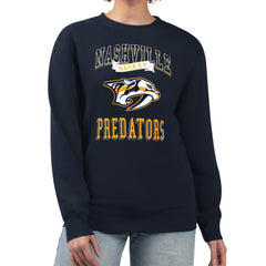 Nashville Predators G-III 4Her by Carl Banks Women's Team Logo Tri-Blend Fleece Pullover Sweatshirt - Navy | NHL near me