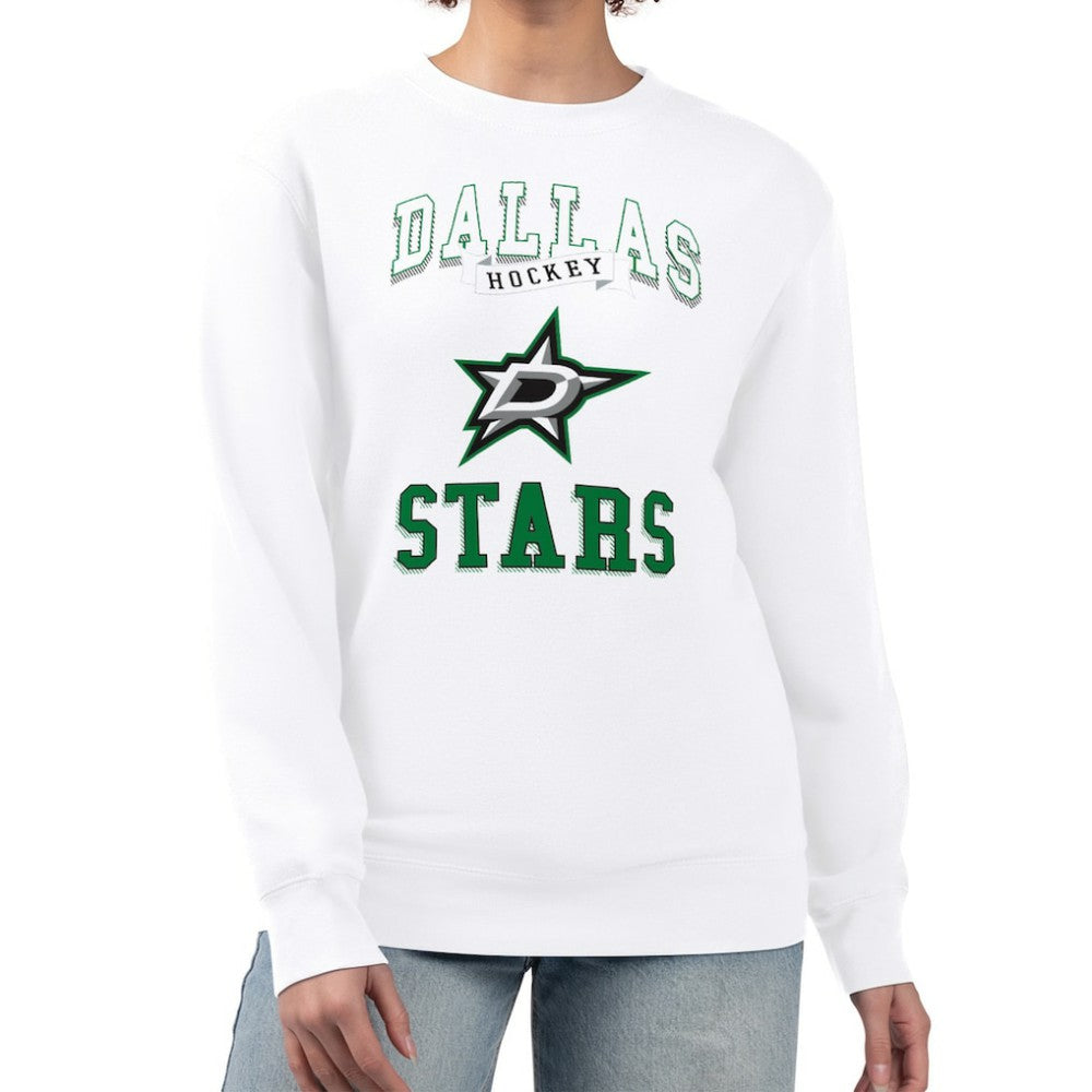 Dallas Stars G-III 4Her by Carl Banks Women's Team Logo Tri-Blend Fleece Pullover Sweatshirt - White | NHL discount
