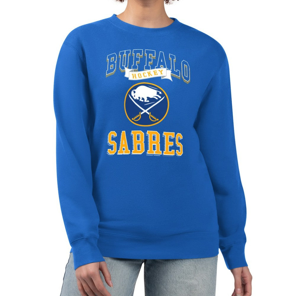 Buffalo Sabres G-III 4Her by Carl Banks Women's Team Logo Tri-Blend Fleece Pullover Sweatshirt - Royal | NHL discount