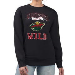 Minnesota Wild G-III 4Her by Carl Banks Women's Team Logo Tri-Blend Fleece Pullover Sweatshirt - Black | NHL online