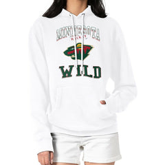 Minnesota Wild G-III 4Her by Carl Banks Women's Team Logo Tri-Blend Fleece Pullover Hoodie - White | NHL near me
