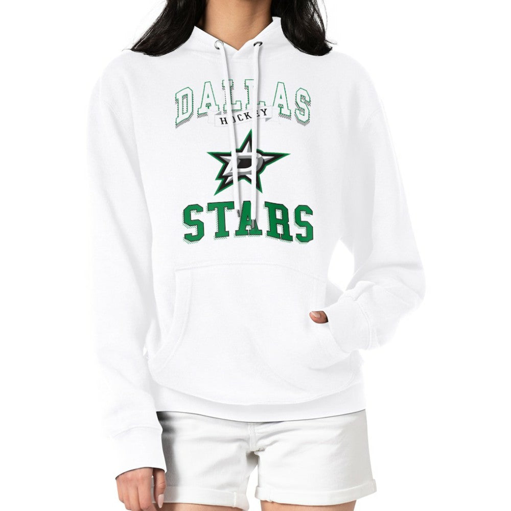 Dallas Stars G-III 4Her by Carl Banks Women's Team Logo Tri-Blend Fleece Pullover Hoodie - White | NHL near me