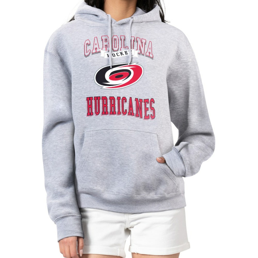 Carolina Hurricanes G-III 4Her by Carl Banks Women's Team Logo Tri-Blend Fleece Pullover Hoodie - Heather Gray | NHL sale