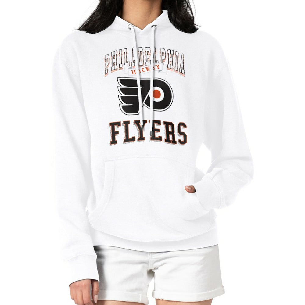 Philadelphia Flyers G-III 4Her by Carl Banks Women's Team Logo Tri-Blend Fleece Pullover Hoodie - White | NHL on sale