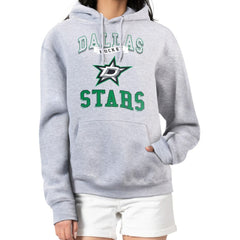 Dallas Stars G-III 4Her by Carl Banks Women's Team Logo Tri-Blend Fleece Pullover Hoodie - Heather Gray | NHL Clearance