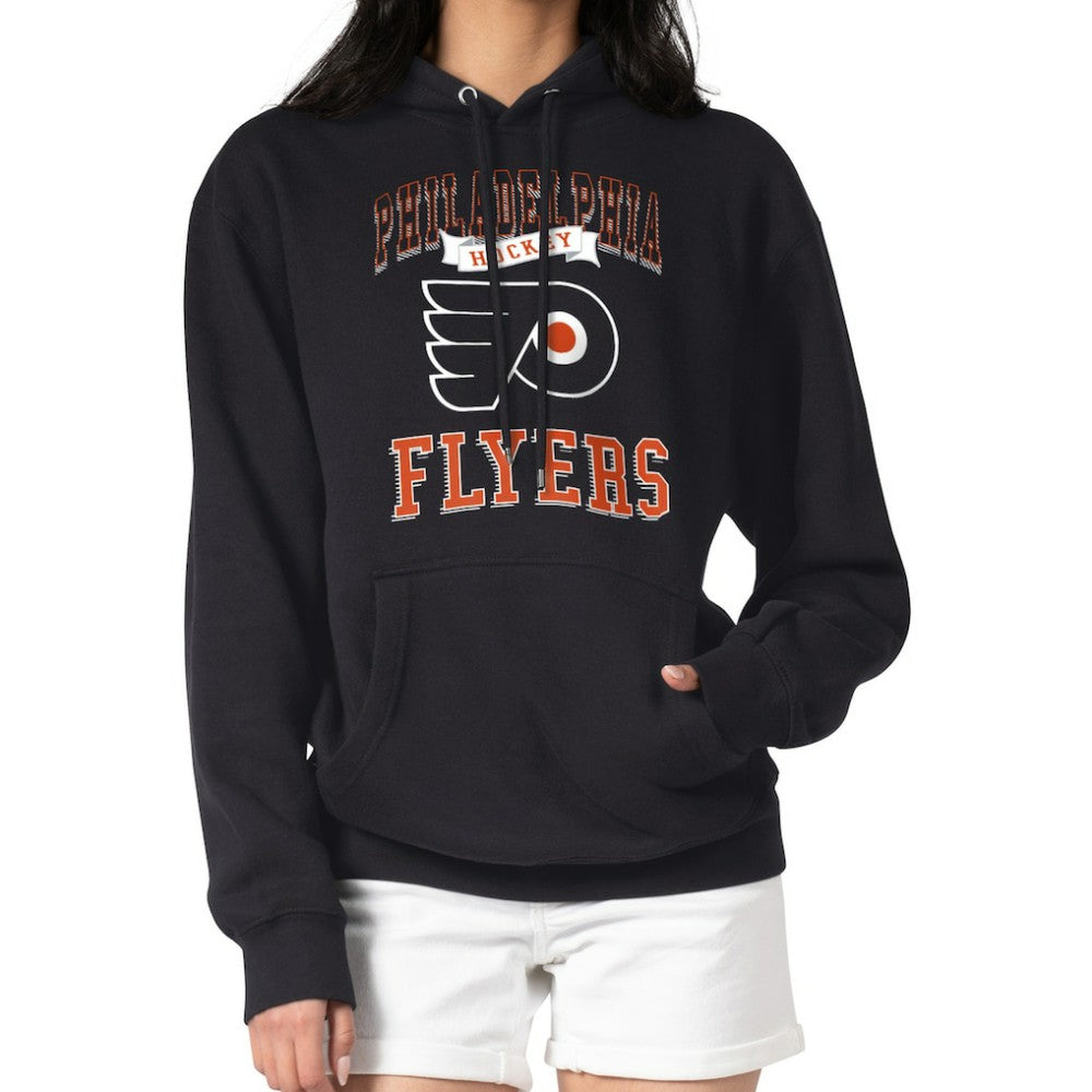 Philadelphia Flyers G-III 4Her by Carl Banks Women's Team Logo Tri-Blend Fleece Pullover Hoodie - Black | NHL Clearance