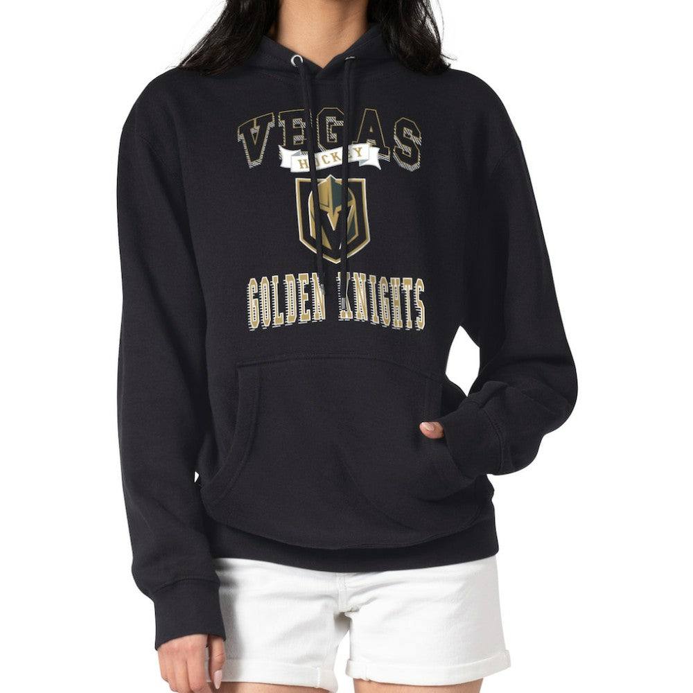 Vegas Golden Knights G-III 4Her by Carl Banks Women's Team Logo Tri-Blend Fleece Pullover Hoodie - Black | NHL Clearance