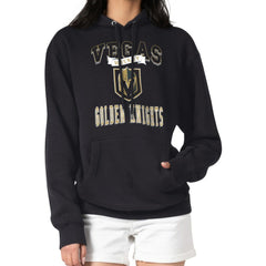 Vegas Golden Knights G-III 4Her by Carl Banks Women's Team Logo Tri-Blend Fleece Pullover Hoodie - Black | NHL Clearance