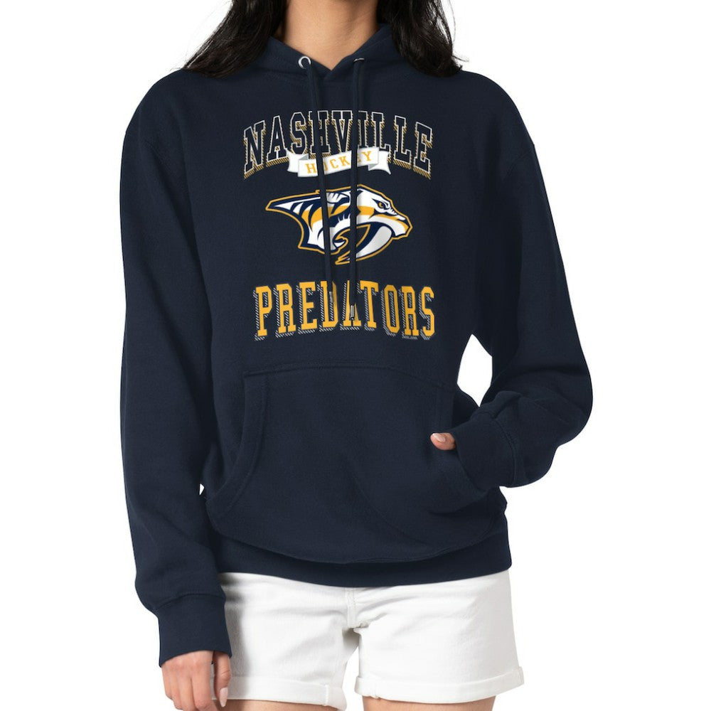 Nashville Predators G-III 4Her by Carl Banks Women's Team Logo Tri-Blend Fleece Pullover Hoodie - Navy | NHL sale